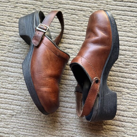 Ana Tech Clogs Women's Size 9/9.5 Brown Slingback 40 EU Comfort Shoes - Picture 6 of 9